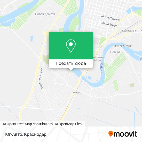 Карта Юг-Авто