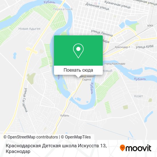 Карта Краснодарская Детская школа Искусств 13
