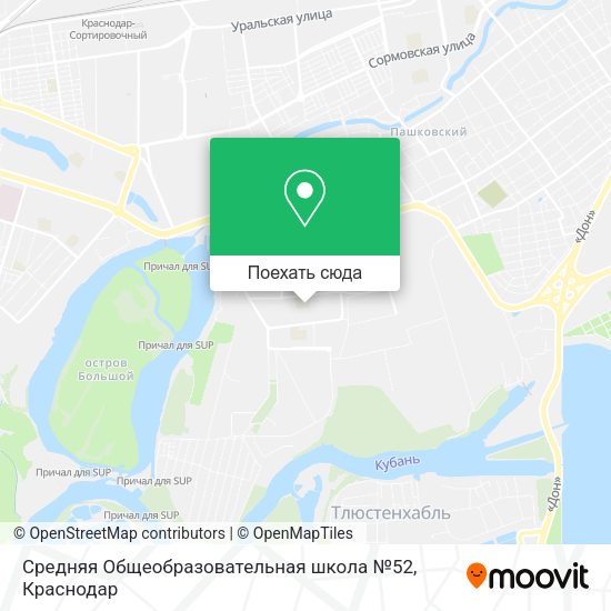 Карта Средняя Общеобразовательная школа №52