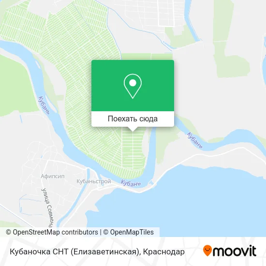 Карта Кубаночка СНТ (Елизаветинская)