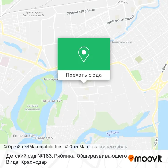 Карта Детский сад №183, Рябинка, Общеразвивающего Вида