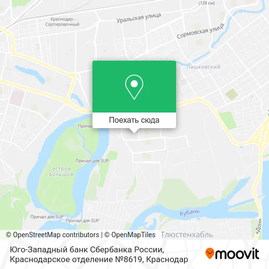 Карта Юго-Западный банк Сбербанка России, Краснодарское отделение №8619