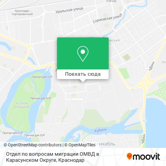 Карта Отдел по вопросам миграции ОМВД в Карасунском Округе