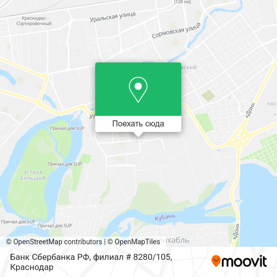 Карта Банк Сбербанка РФ, филиал # 8280 / 105