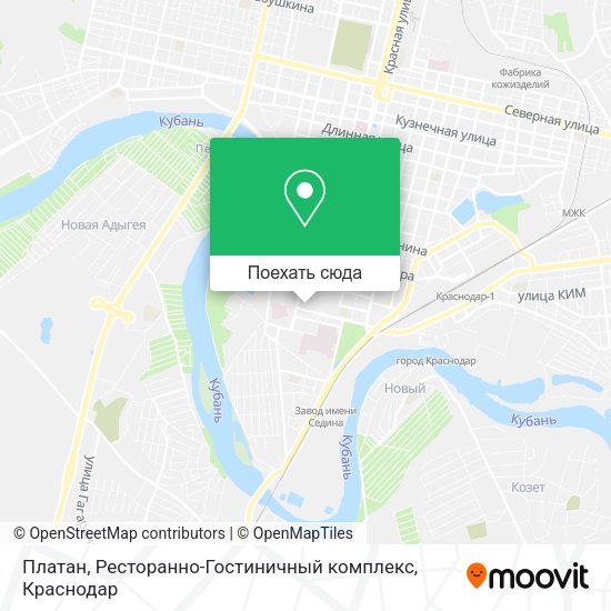 Карта Платан, Ресторанно-Гостиничный комплекс