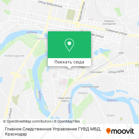 Карта Главное Следственное Управление ГУВД МВД