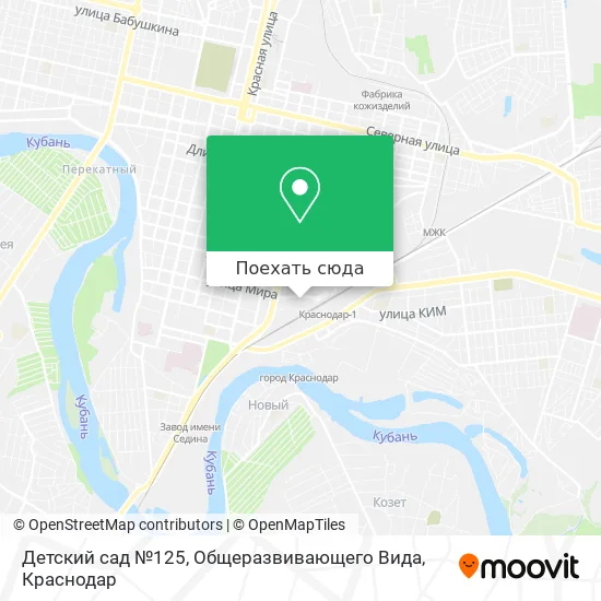 Карта Детский сад №125, Общеразвивающего Вида