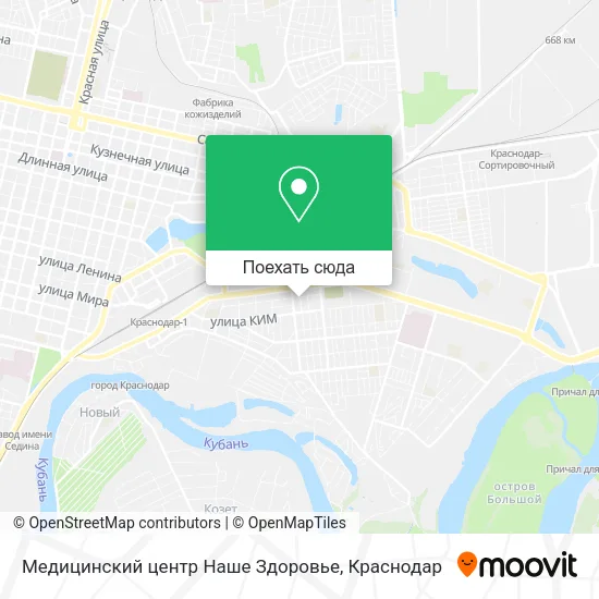Карта Медицинский центр Наше Здоровье