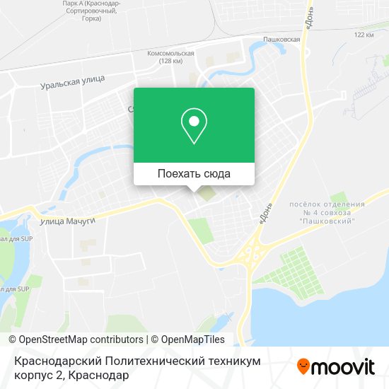 Карта Краснодарский Политехнический техникум корпус 2