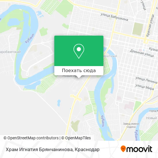 Карта Храм Игнатия Брянчанинова