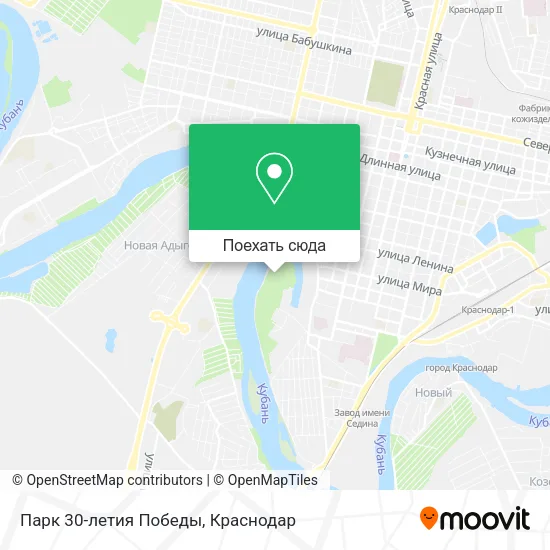 Карта Парк 30-летия Победы