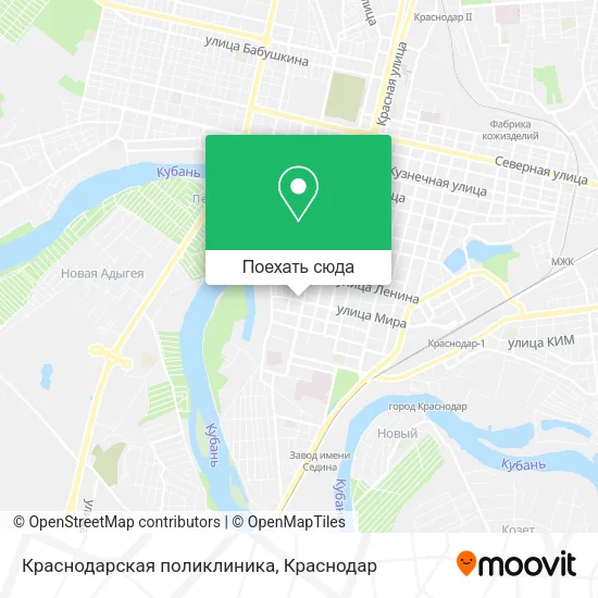 Карта Краснодарская поликлиника