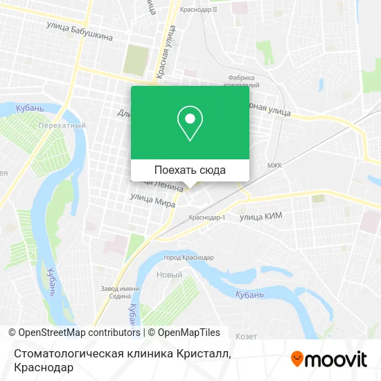 Карта Стоматологическая клиника Кристалл