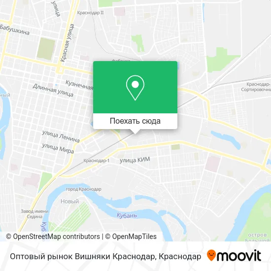 Карта Оптовый рынок Вишняки Краснодар