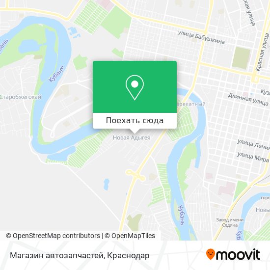 Карта Магазин автозапчастей