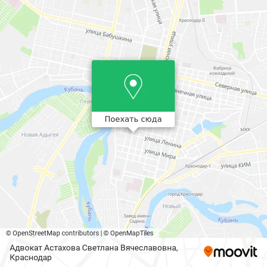 Карта Адвокат Астахова Светлана Вячеславовна