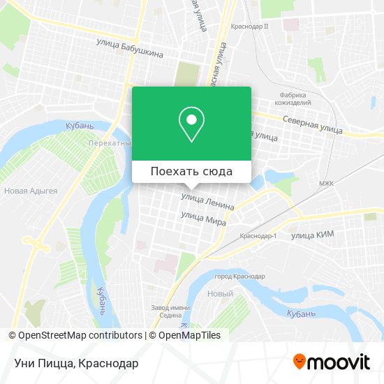 Карта Уни Пицца