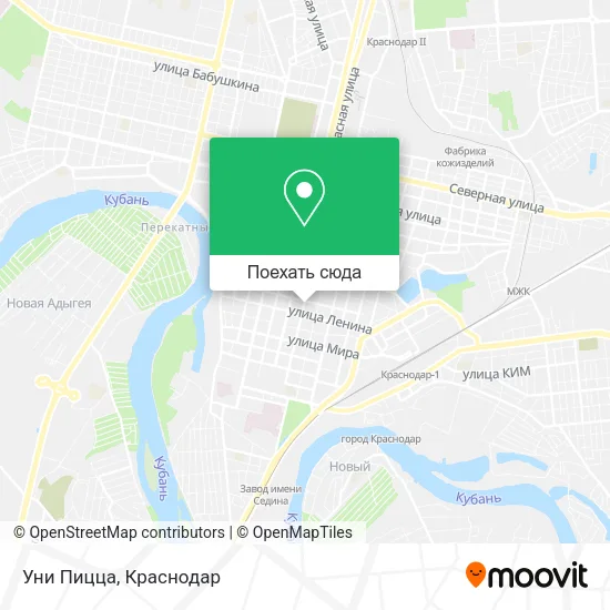 Карта Уни Пицца