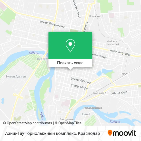 Карта Азиш-Тау Горнолыжный комплекс