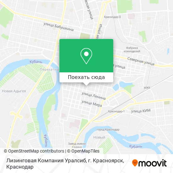 Карта Лизинговая Компания Уралсиб, г. Красноярск