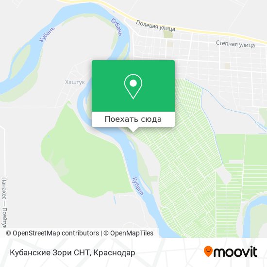 Карта Кубанские Зори СНТ