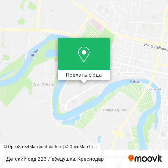 Карта Детский сад 223 Лебёдушка