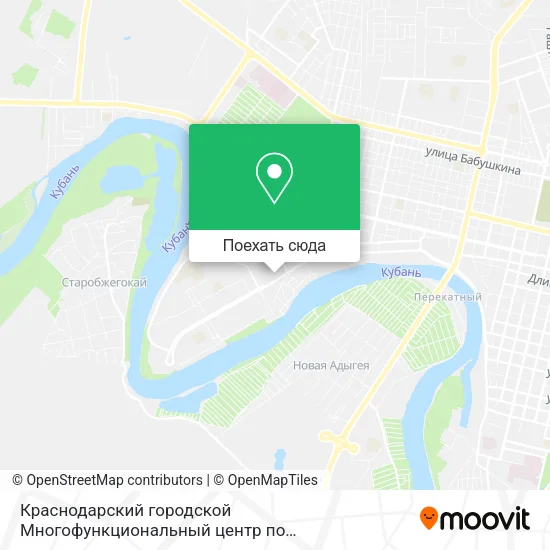 Карта Краснодарский городской Многофункциональный центр по Предоставлению Государственных и Муниципальных
