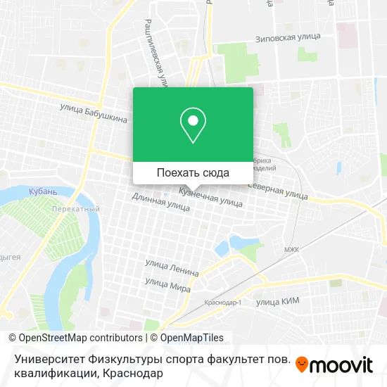 Карта Университет Физкультуры спорта факультет пов. квалификации
