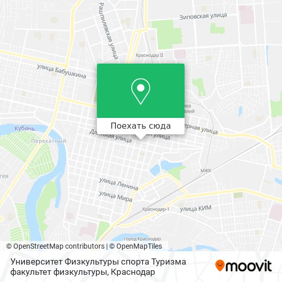 Карта Университет Физкультуры спорта Туризма факультет физкультуры