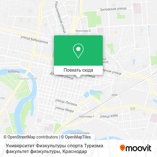 Карта Университет Физкультуры спорта Туризма факультет физкультуры