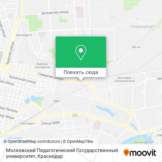 Карта Московский Педагогический Государственный университет