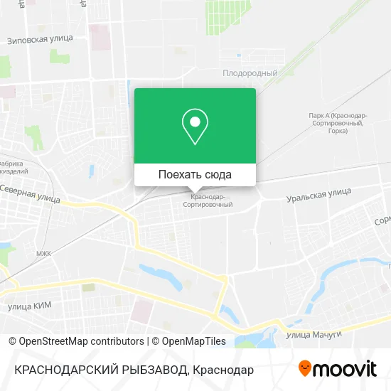 Карта КРАСНОДАРСКИЙ РЫБЗАВОД