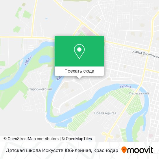 Карта Детская школа Искусств Юбилейная