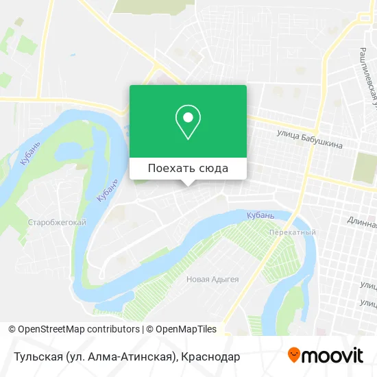 Карта Тульская (ул. Алма-Атинская)