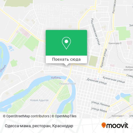 Карта Одесса-мама, ресторан