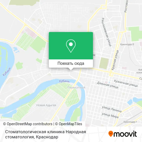 Карта Стоматологическая клиника Народная стоматология