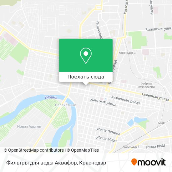 Карта Фильтры для воды Аквафор