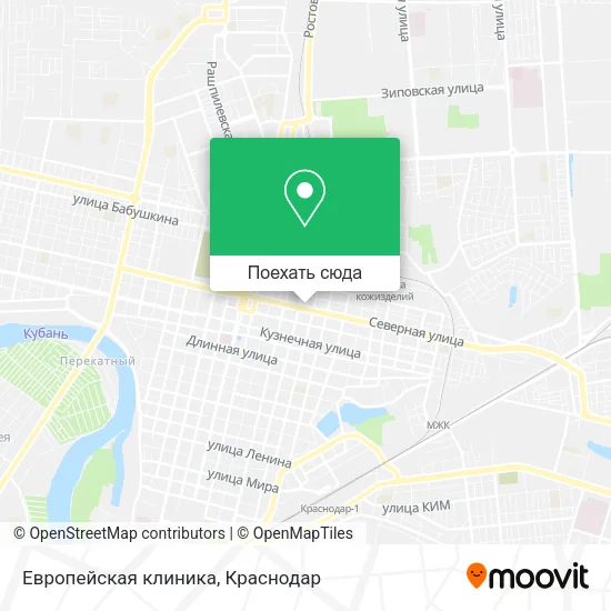 Карта Европейская клиника