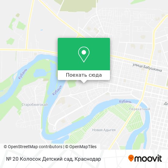 Карта № 20 Колосок Детский сад