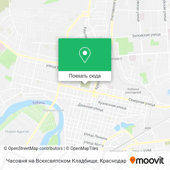 Карта Часовня на Всехсвятском Кладбище
