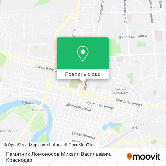 Карта Памятник Ломоносов Михаил Васильевич
