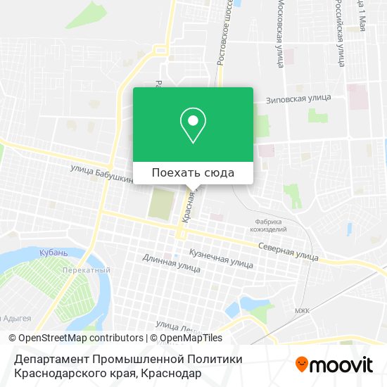 Карта Департамент Промышленной Политики Краснодарского края
