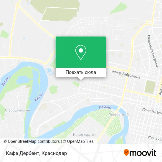 Карта Кафе Дербент