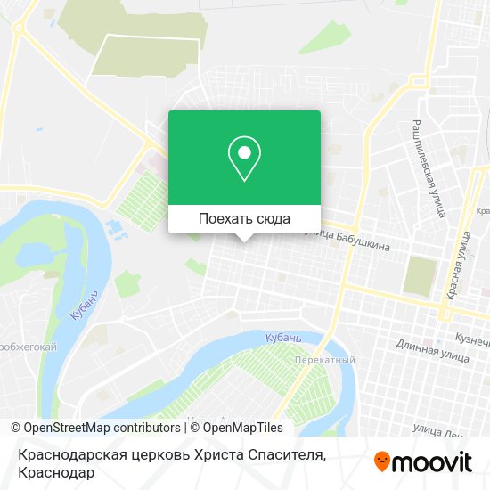 Карта Краснодарская церковь Христа Спасителя
