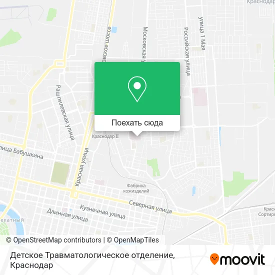 Карта Детское Травматологическое отделение