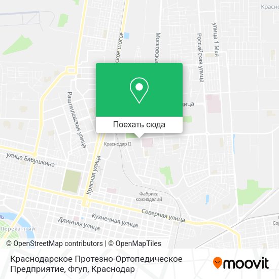 Карта Краснодарское Протезно-Ортопедическое Предприятие, Фгуп