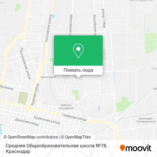 Карта Средняя Общеобразовательная школа №78