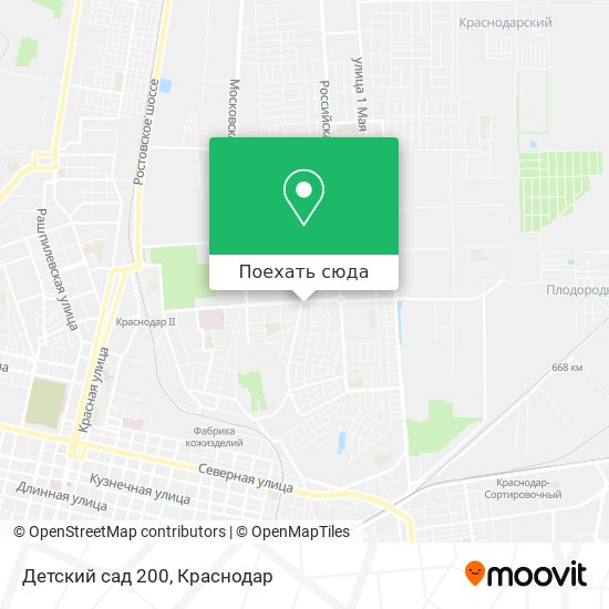 Карта Детский сад 200