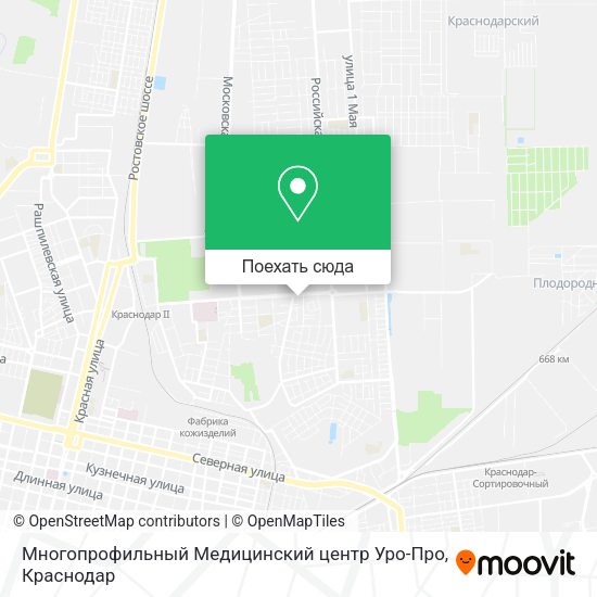 Карта Многопрофильный Медицинский центр Уро-Про