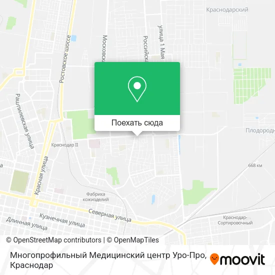 Карта Многопрофильный Медицинский центр Уро-Про